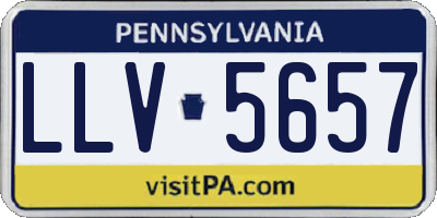 PA license plate LLV5657