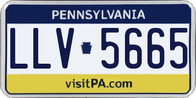 PA license plate LLV5665