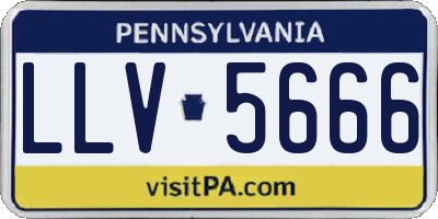 PA license plate LLV5666