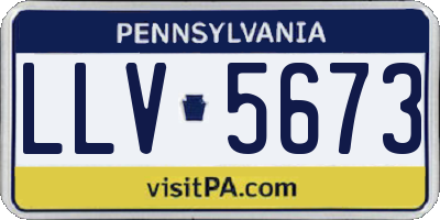 PA license plate LLV5673