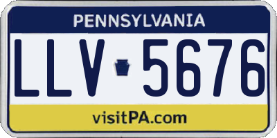 PA license plate LLV5676