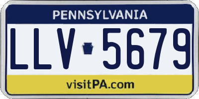 PA license plate LLV5679