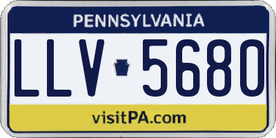 PA license plate LLV5680