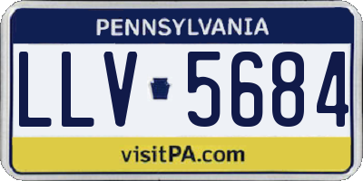 PA license plate LLV5684