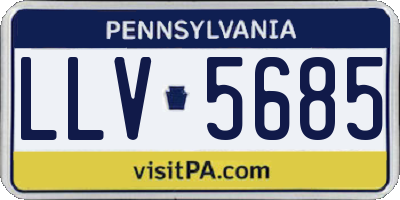 PA license plate LLV5685