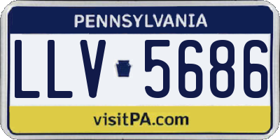 PA license plate LLV5686