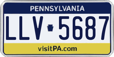 PA license plate LLV5687