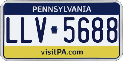PA license plate LLV5688