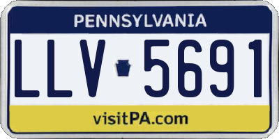 PA license plate LLV5691