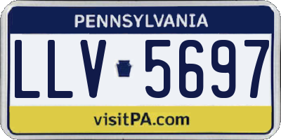 PA license plate LLV5697