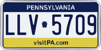 PA license plate LLV5709