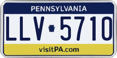 PA license plate LLV5710