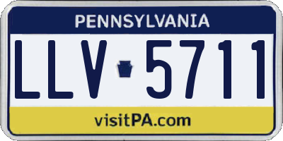 PA license plate LLV5711