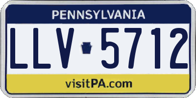 PA license plate LLV5712