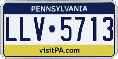 PA license plate LLV5713