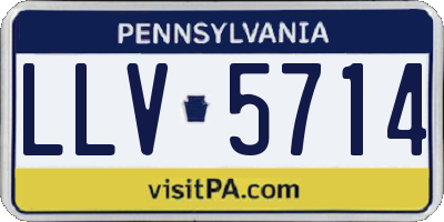 PA license plate LLV5714