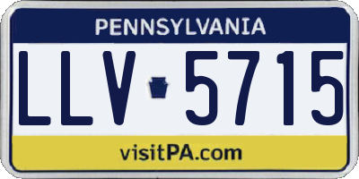 PA license plate LLV5715
