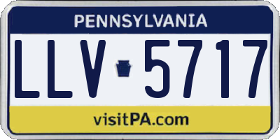 PA license plate LLV5717