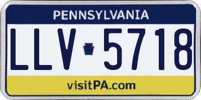 PA license plate LLV5718