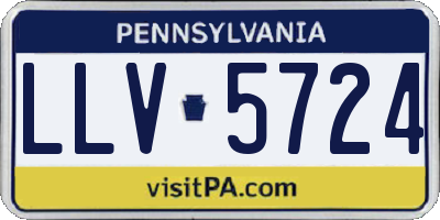 PA license plate LLV5724