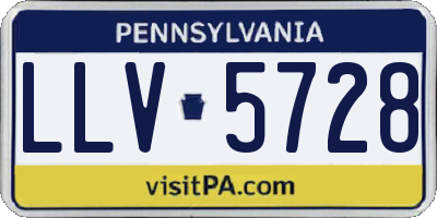PA license plate LLV5728