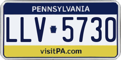 PA license plate LLV5730