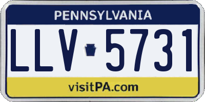 PA license plate LLV5731