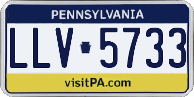 PA license plate LLV5733