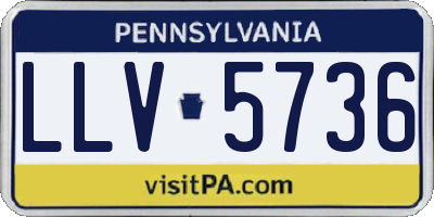PA license plate LLV5736