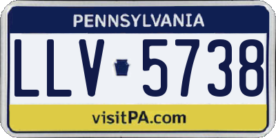 PA license plate LLV5738