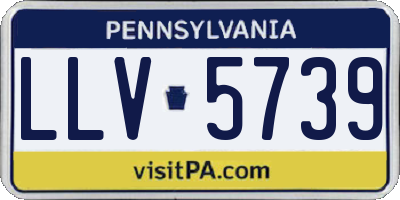 PA license plate LLV5739
