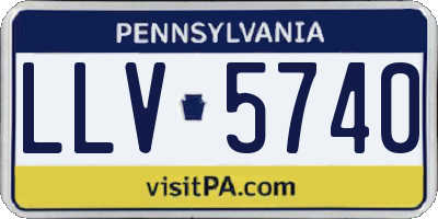 PA license plate LLV5740
