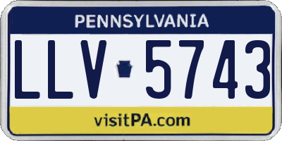 PA license plate LLV5743