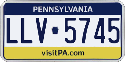 PA license plate LLV5745