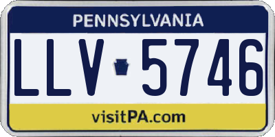PA license plate LLV5746