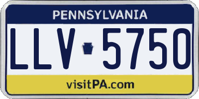 PA license plate LLV5750