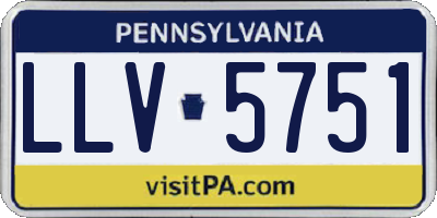 PA license plate LLV5751
