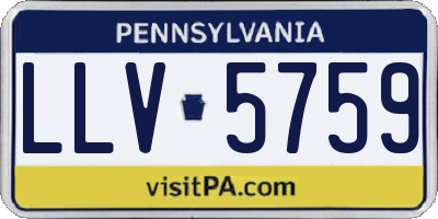 PA license plate LLV5759