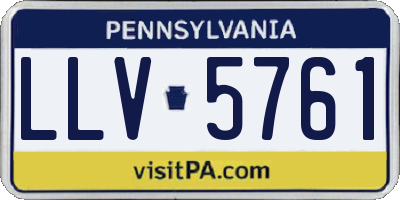 PA license plate LLV5761