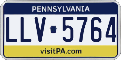 PA license plate LLV5764