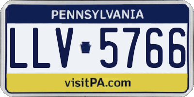 PA license plate LLV5766