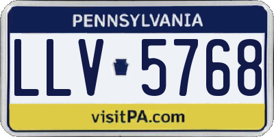 PA license plate LLV5768