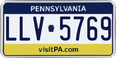 PA license plate LLV5769