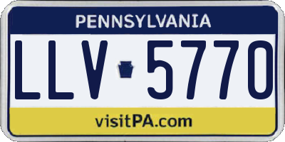 PA license plate LLV5770