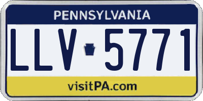 PA license plate LLV5771