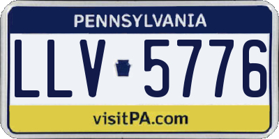PA license plate LLV5776