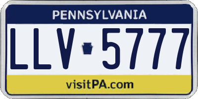 PA license plate LLV5777