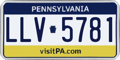 PA license plate LLV5781
