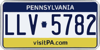 PA license plate LLV5782