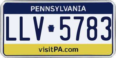 PA license plate LLV5783